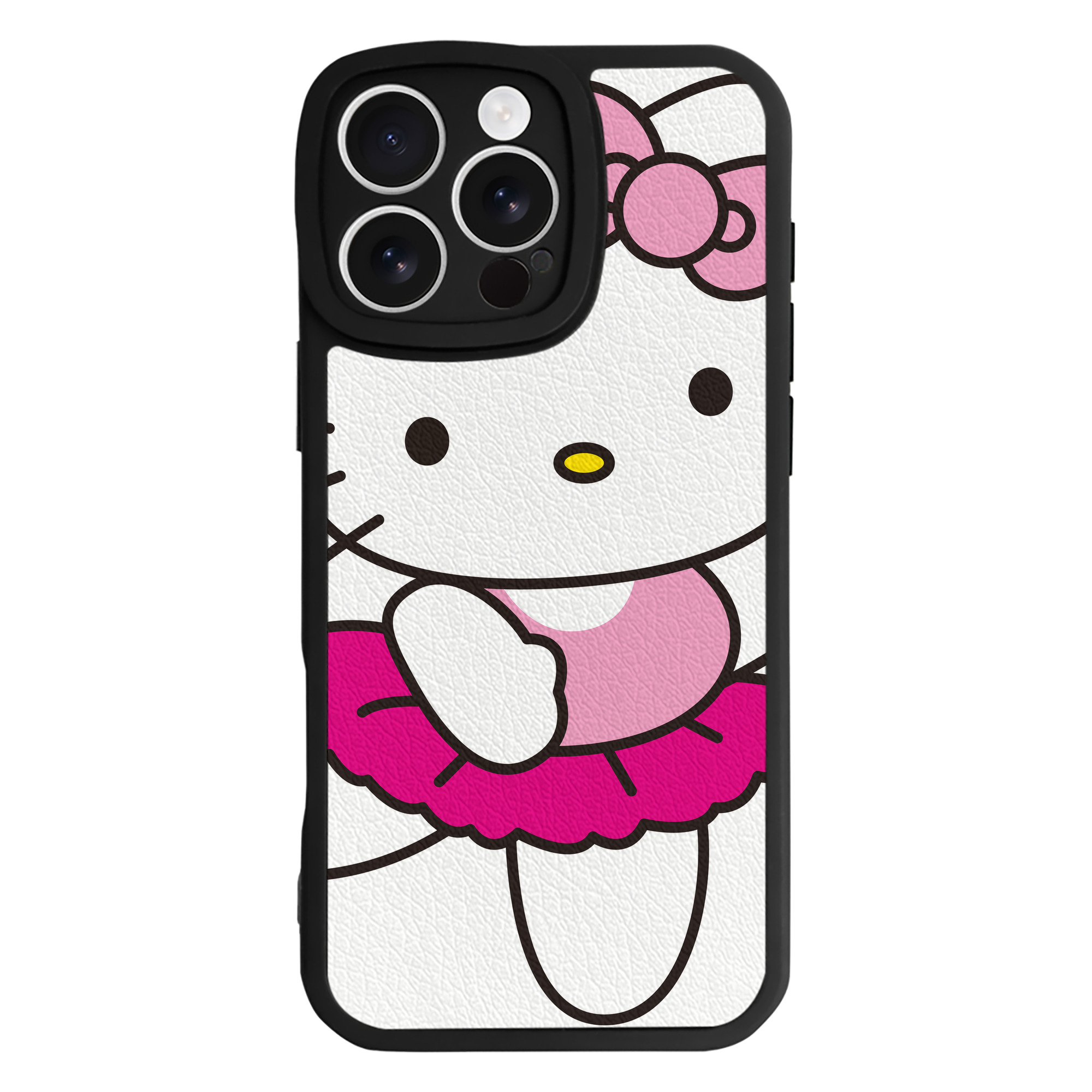 （画像用） Hello Kitty ハローキティ 【iPhone 16シリーズ対応】シリコンスマホケース（レザー調） 材質：シリコン
